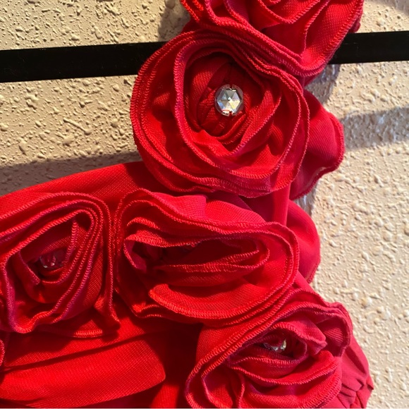 Coral One Shoulder Gown - Picture 6 of 6